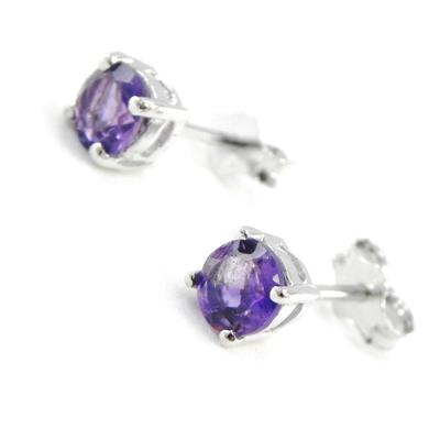 [I8938] - Amethyst 'Celestina' Silver Earrings