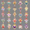 50 Scarecrow Doodle Stickers Cartoon Hand Drawn Creative Decorative Mobile Phone Case Water Cup Luggage Stickers