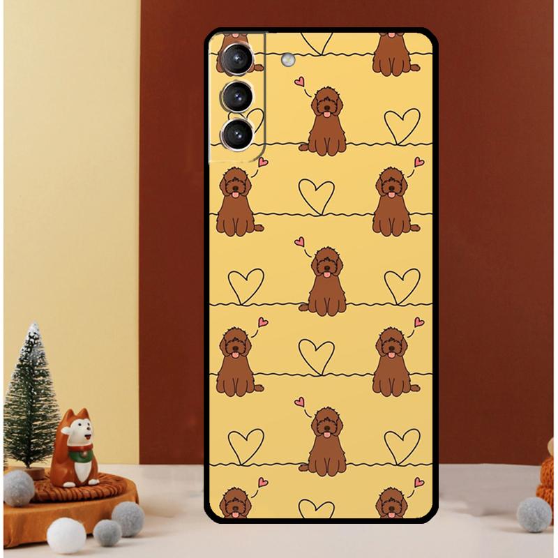 Brown Cockapoo Case For Samsung Galaxy S24 S26 Ultra S22 S23 S25 Ultra S20 S21 Plus S10 S25 FE Cover Funda