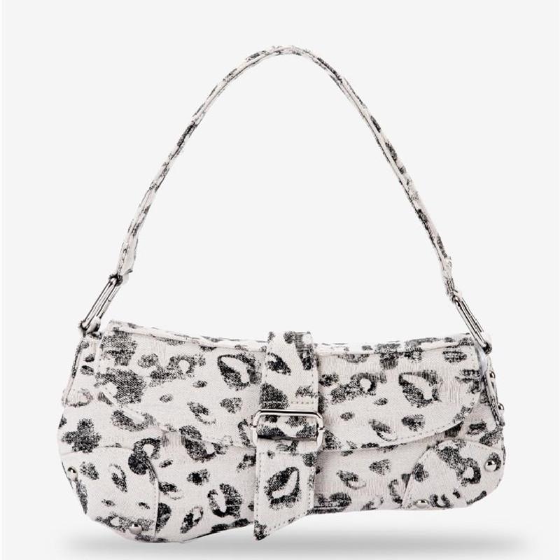 

Vintage leopard print Crossbody Bags for Women 2025 Designer Female Small Flap Shoulder Underarm Bag Armpit Handbags and Purses