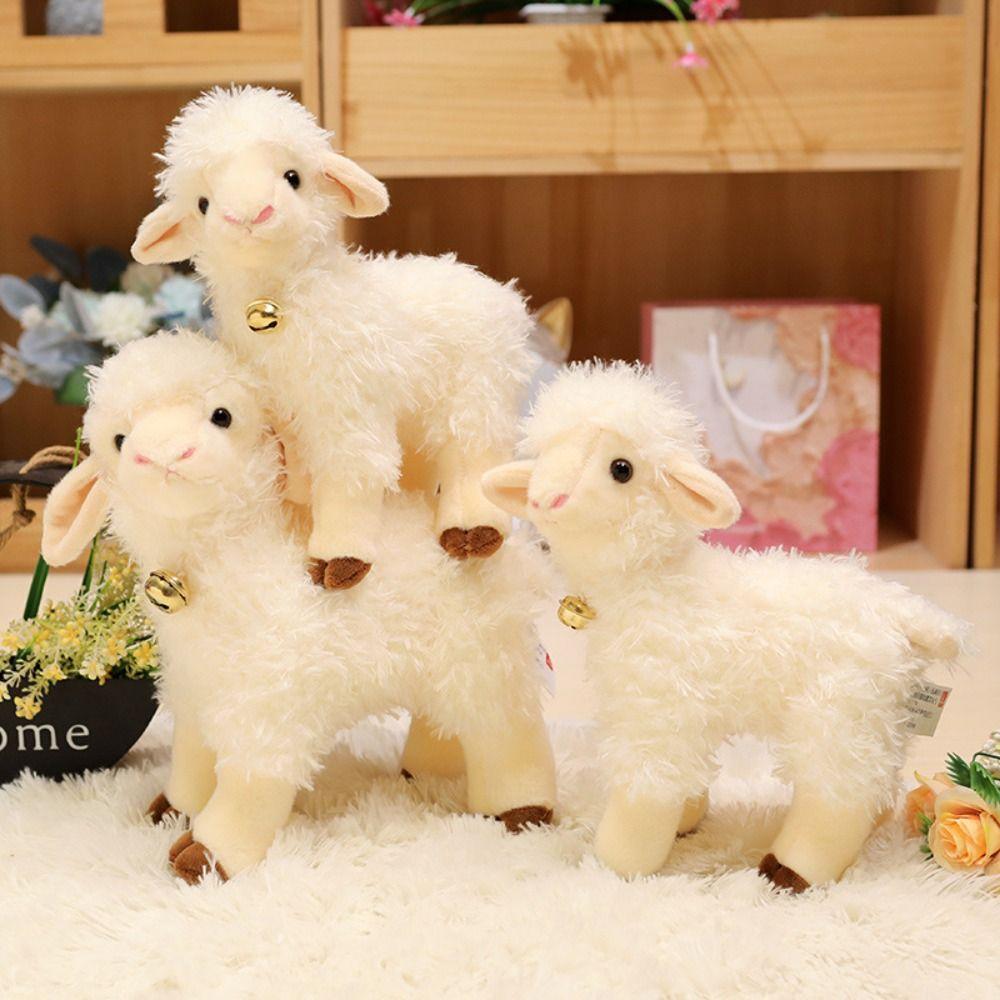 Fluffy Big Ears Sheep Plush Toys PP Cotton Baby Sheep Keychain Baby Lamb Plush Doll Kids Gift