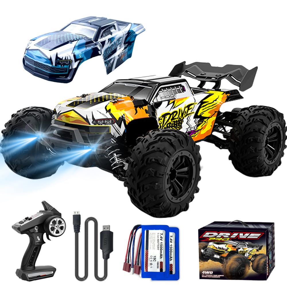 Ritaosan 1:16 Brushless Radio-Controlled Car, 70kmh Speed, 4WD, 2.4Ghz, Off-Road, High-Speed, 2-Wheel Drive, 20-Minute Operation Time, 40-Minute