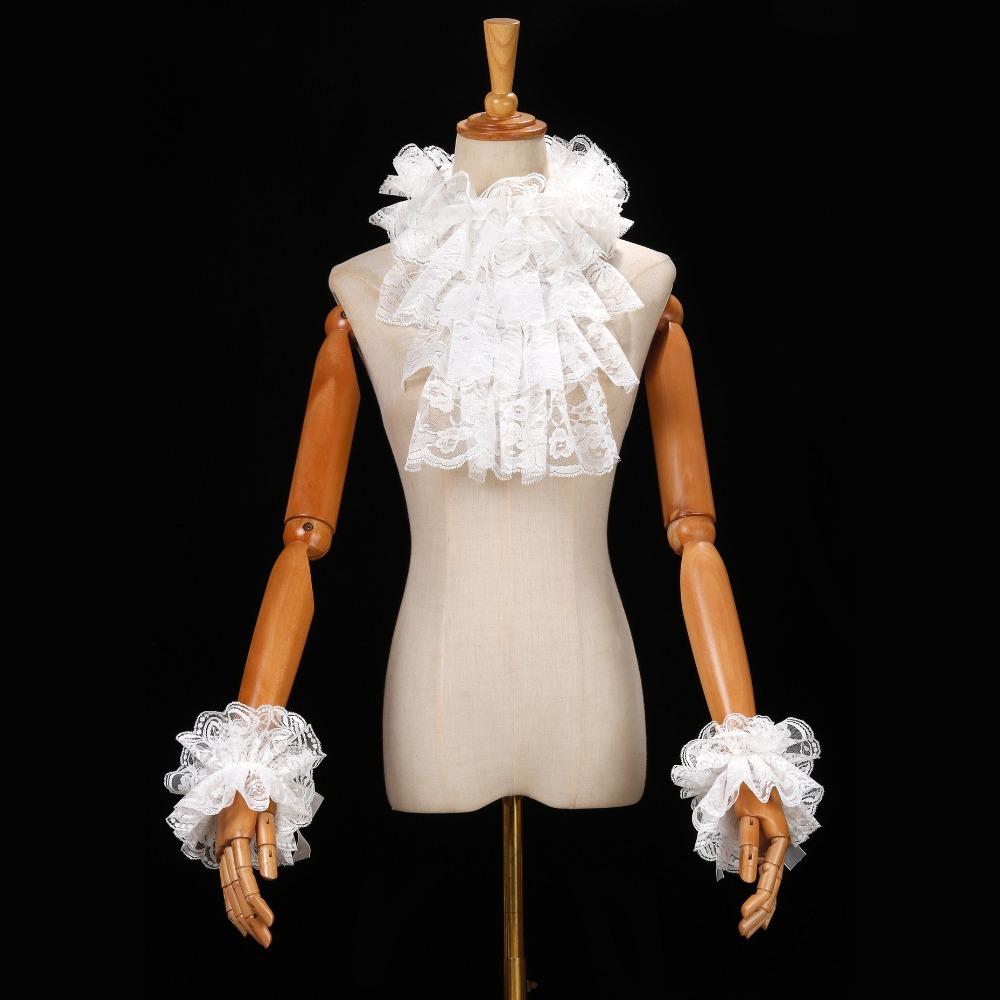 Viktorianischer Spitzenkragen - Elegantes Abnehmbares Rüschenhalsband für Historische Kostüme
