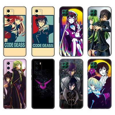 Schwarze TPU-Hülle für Huawei P30 Lite P30 Pro P40 Hülle für Huawei P40 LITE E P Smart 2020 Hülle Cover Japanischer Anime Code Geass