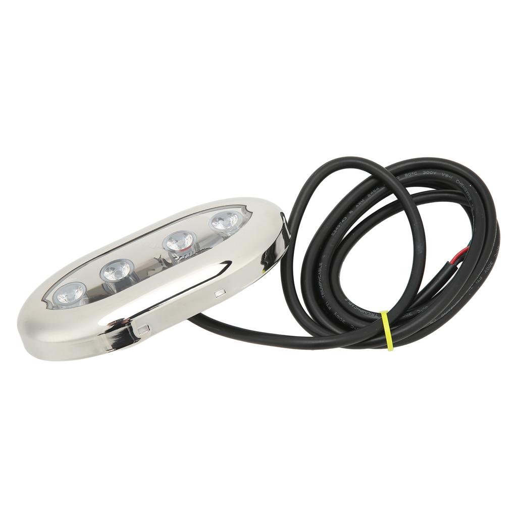 Marine Underwater LED Light DC 12V‑24V IP68 Waterproof Universal Fit for Boat Yacht Waterside Blue Light 4W