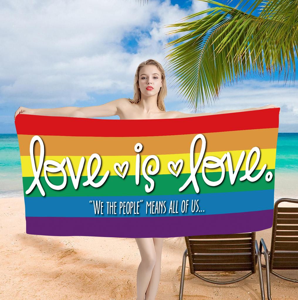 Rainbow Lgbt Printing Beach Towel One Piece Bath Towel 75X150Cm Bathroom Shower Washcloth Home Decor