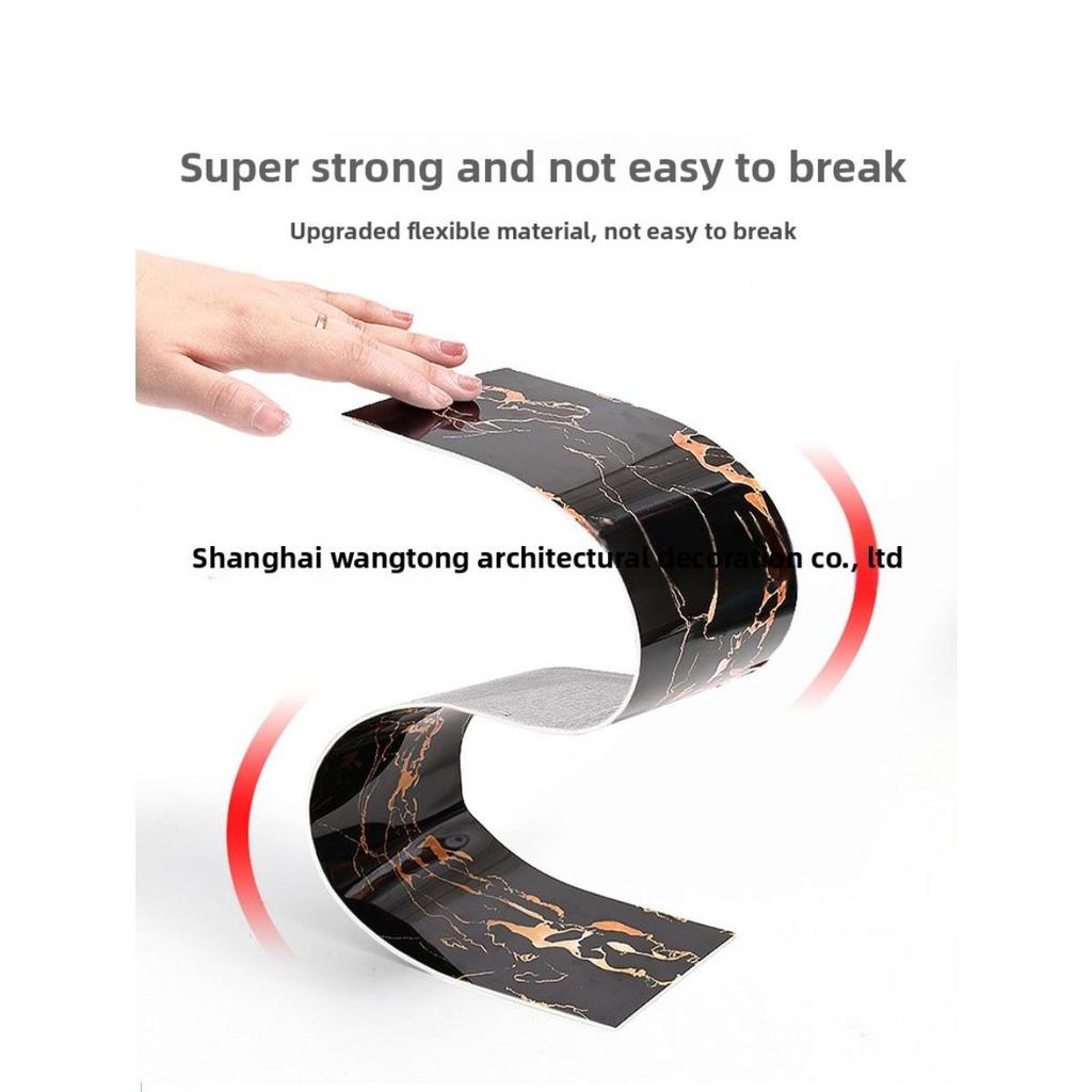 Thick Roll, European Style Marble Tile Panel Wallpaper, Self-adhesive PVC Imitation Brick, DIY Detachable, Floor and Wall Protection Strip