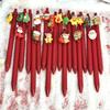 10Pcs Christmas Tree Series Patch Pen Event Special Gift Pen Christmas Stocking Filler Holiday Gift Novelty Stationery Teacher Party Favors Back To Sc