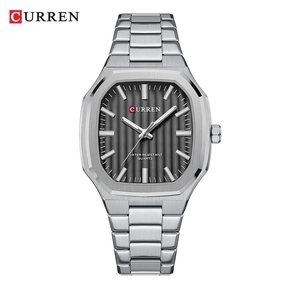 Curren Men's Fashion Steel Band Quartz Business Watch - Model 8458
