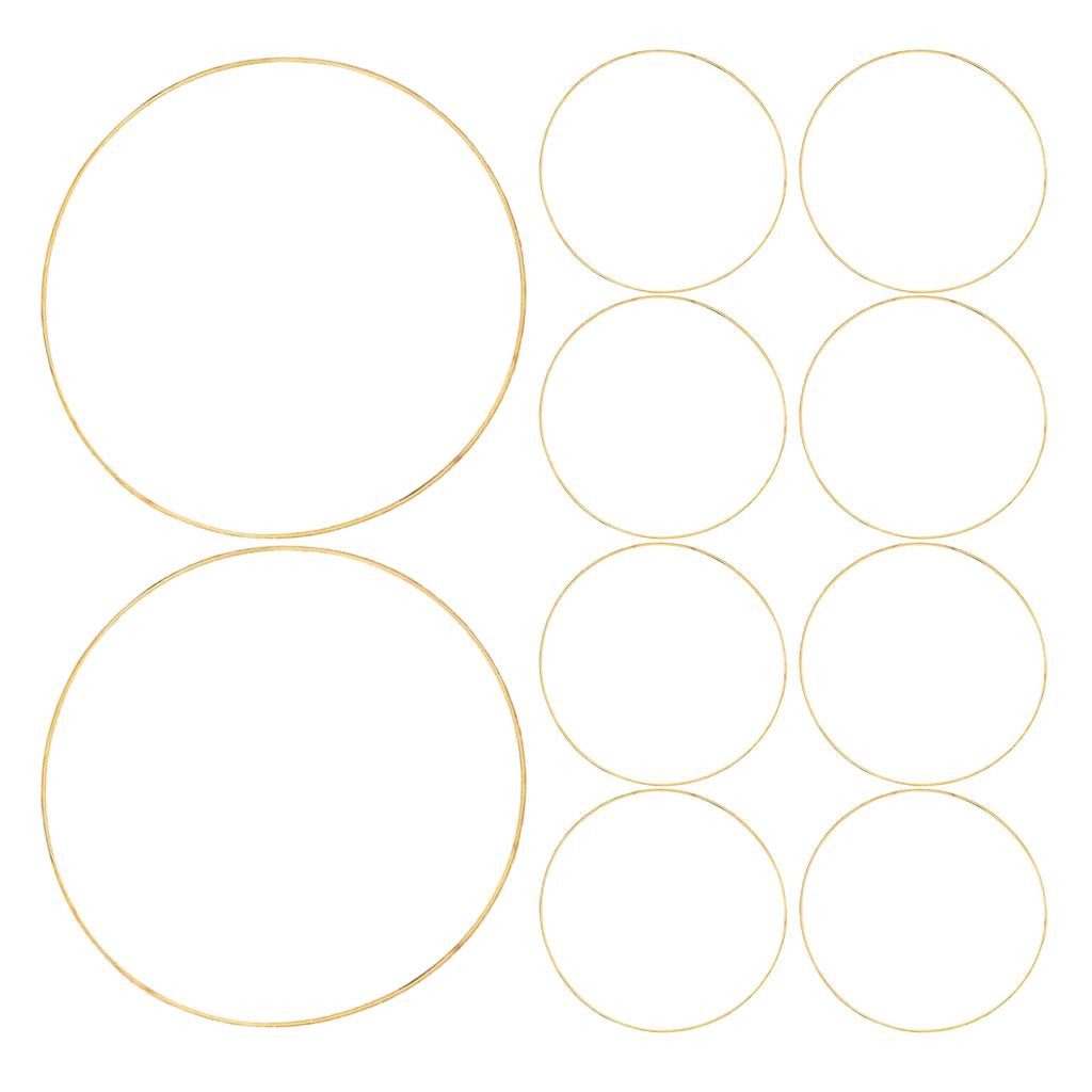 10 Stück Hochwertige Metallringe Runde Bastelringe für DIY Traumfänger Quasten Makramee Pflanzenaufhänger Natürliche Heimdekoration