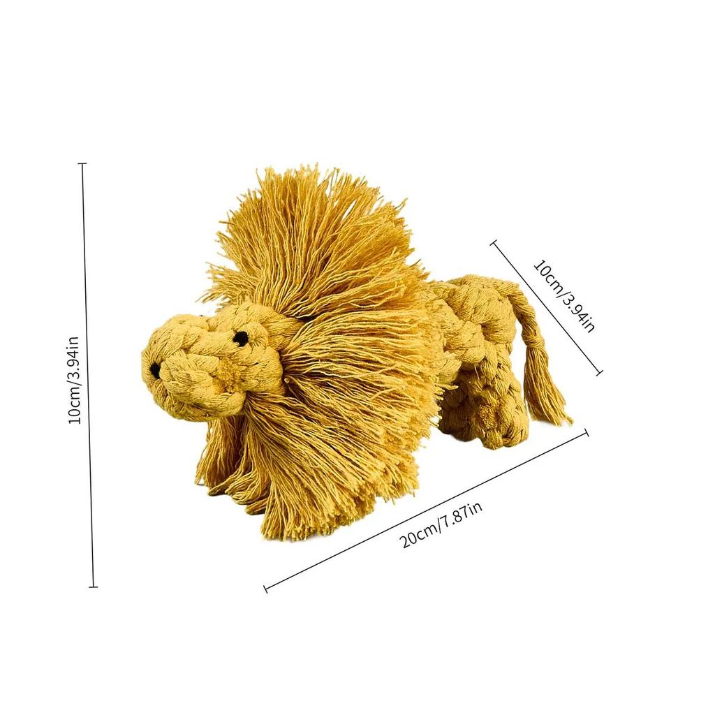 Animal Cotton Rope Knot Dog Toy Hand‑woven Molar Teeth Cleaning Bite‑resistant Chew Toy for Small Medium Dogs