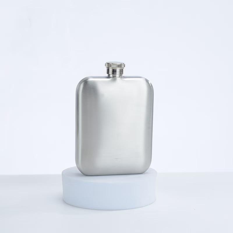 6oz Kare 304 Paslanmaz Çelik Cep Matarası - Taşınabilir Outdoor Mini Su/Şarap Şişesi