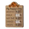 Pet Feeding Reminder Wooden Dog Task Tracker Board Rustic Pet Care Checklist
