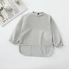 Solid Color Baby Bibs with Long Sleeves Waterproof Children's Feeding Apron Bib for Boys Girls Easy Clean Toddler Art Smocks