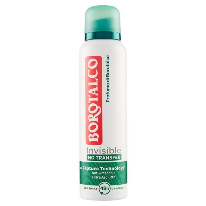 Déodorant - Borotalco - Invisible Talc - Spray 150 ml - Sans alcool - Mixte