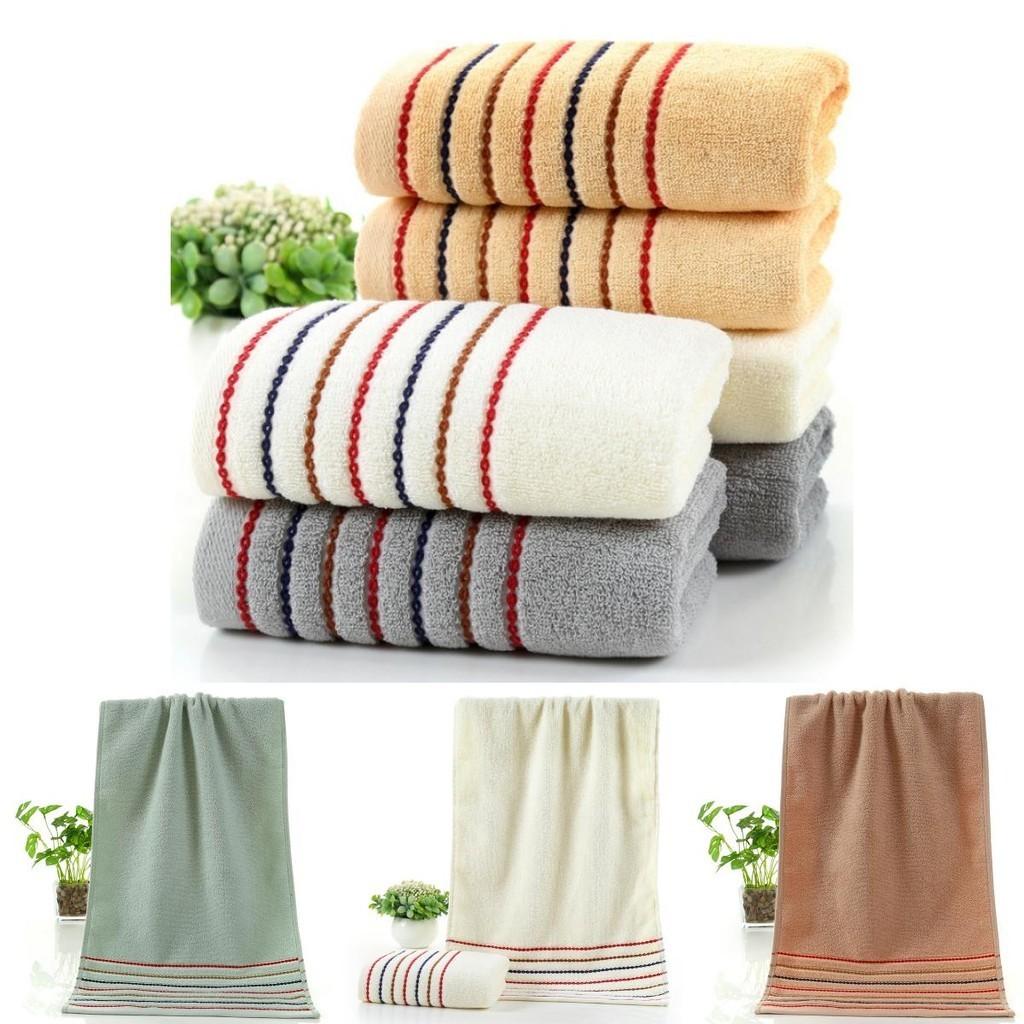 Soft And Absorbent Striped Cotton Towel Large Bath And Shower Towel For Adults And Kids