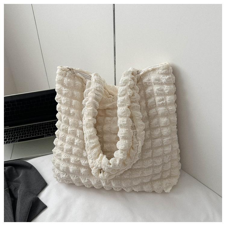 Cloud Bubble Shoulder Bag Women's Large Capacity Folded Bag 2025 Summer New Underarm Bag Casual Handbag