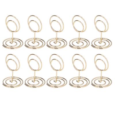 10 Stück Tischkartenhalter Praktisch Bequem Runde Basis Zuverlässig Langlebig Stabil Eleganter Stil HeimdekorationGold