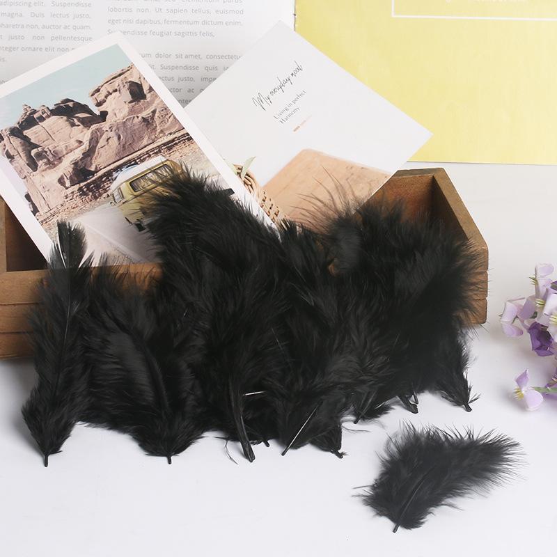 50Pcsdy Color Bamboo Tube Feather Turkey Feather Jewelry Accessories Crafts Pet Toys Decorative Materials