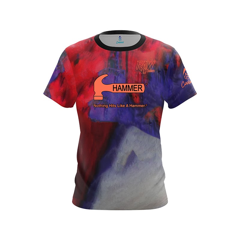 New 3D Hammer Split Color Bowling Jersey Short Sleeve Performance Sports Breathable Quick-dry Tee Fan Casual Streetwear Tops