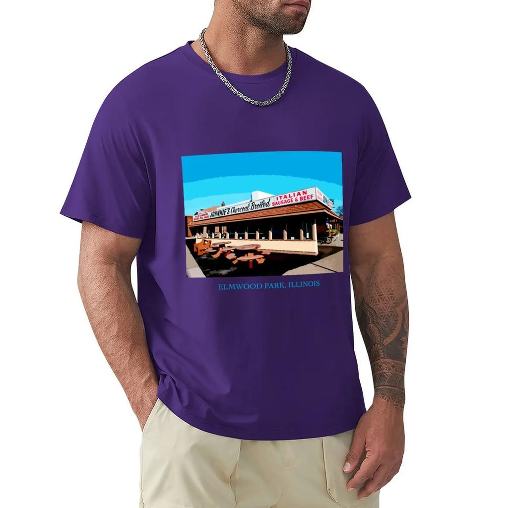 Johnnies Beef Elmwood Park Chicago Food Classic TShirt Blouse sweat Mens tshirts