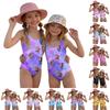 Bañador de una pieza para niña Verano Casual Moda Sin mangas Estampado Traje de baño para niños Ajuste cómodo Material duradero Adecuado para Piscina Playa