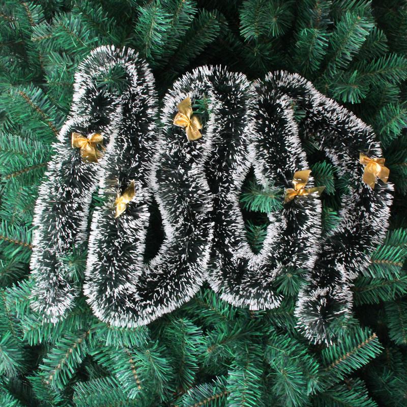 Premium And Green White Christmas Tinsel With Five Stunning Bow Combinations Color