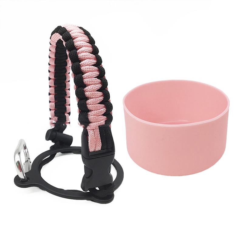 

M-Silicone Non-Slip Base Cover Paracord Hand-Woven Water Cup Carrying Strap