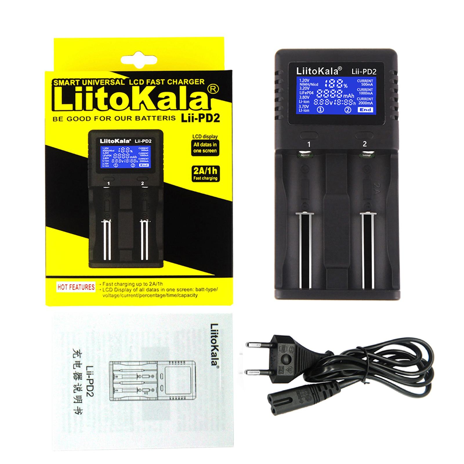 Smart Battery   for Battery NiMH Rechargeable Batteries 2 Slots Independent Charging