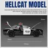 1/32 Dodge Hellcat Police Car Models Toys Alloy Diecast Simulation Scales Pull Back Moodel with Sound Light Car Toys for Boys