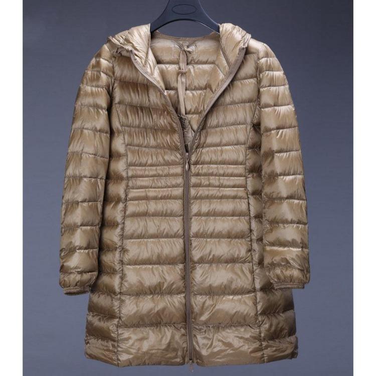 Ultra Light Hooded Long Down Jacket Women Winter Plus Size Coats Female Big Size Down Coat