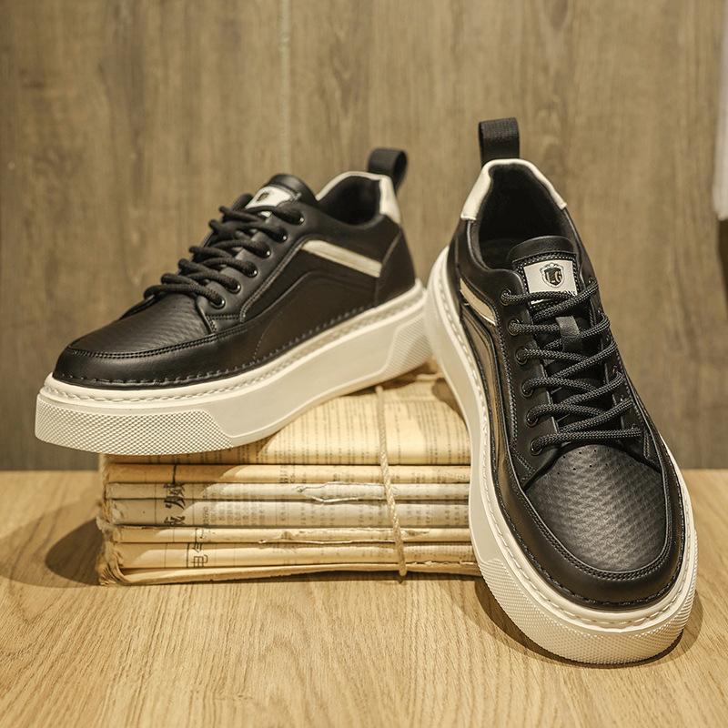 

Thick-soled new casual board shoes British shoes lightweight soft-soled autumn 44 чорний
