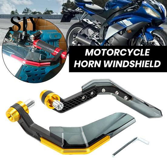 Windproof Motorcycle Hand Guard 1 Pair with Windshield CNC Aluminum Universal 22MM Handlebar Protector Motorbike Dirt Bike Scooter Modification