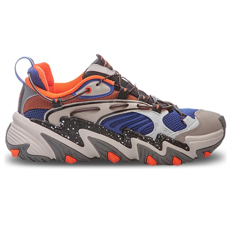 Li Ning X Claw Fabric Cushioning Slip Resistant Lightweight Low top Casual Shoes Women's Khaki Blue AGLQ014-10