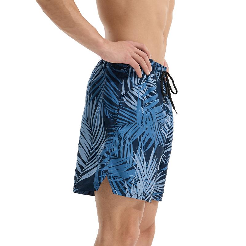Li-Ning Comfortable Casual Versatile Letter Print Quick-Dry Beach Shorts Men Shorts Blue LSKU835-1