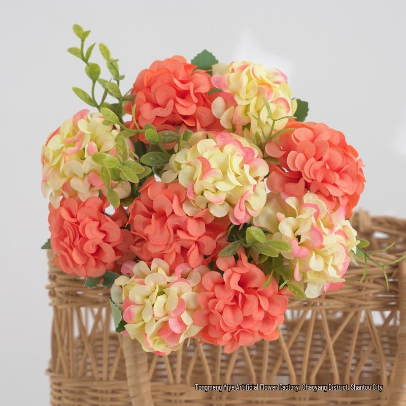 Künstliche Hortensien Seidenblumen für Hochzeitsbogen, Heimdekoration & Wandaccessoires