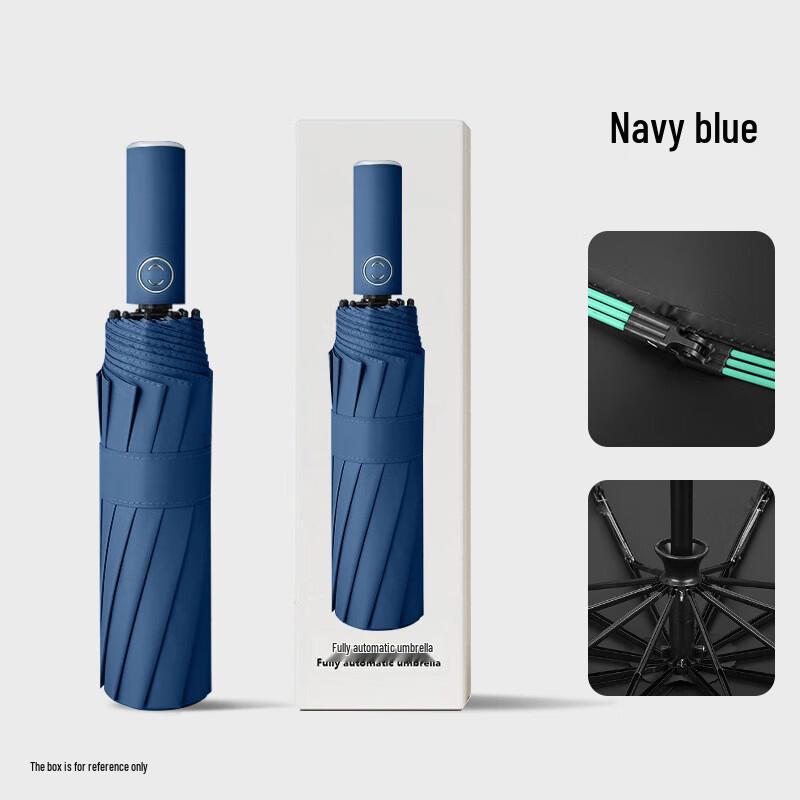 KADENO Большой ветрозащитный трехскладной зонт с защитой от УФ-излучения