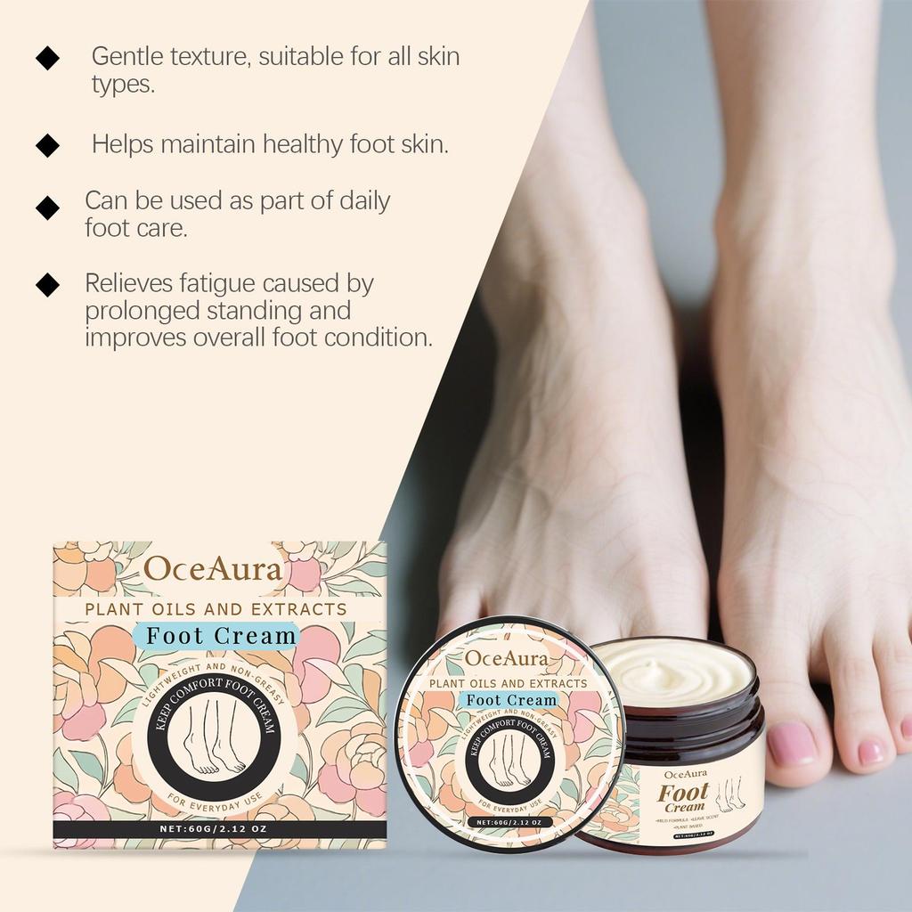 OCEAURA Foot Care Cream Deeping Hydration Nourishing Epidermis Relieve Dryness Soothe Skin Repair Cracks Foot Moisturizing Cream