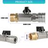 High Pressure Washer Ball Valves M22 14MM Adapter With Quick Coupling Ball Valves Replacement Easy To Installation