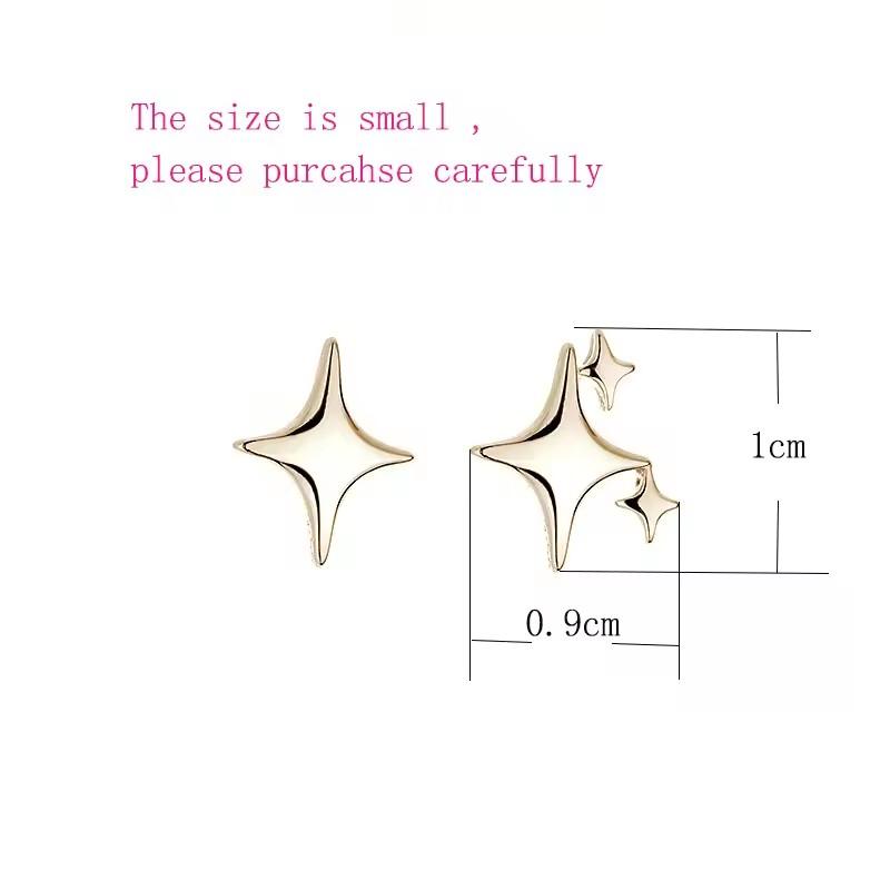 925 Silver Star Earring for Women Girl Simple Tassels Chain Fashion Office Jewelry Gift