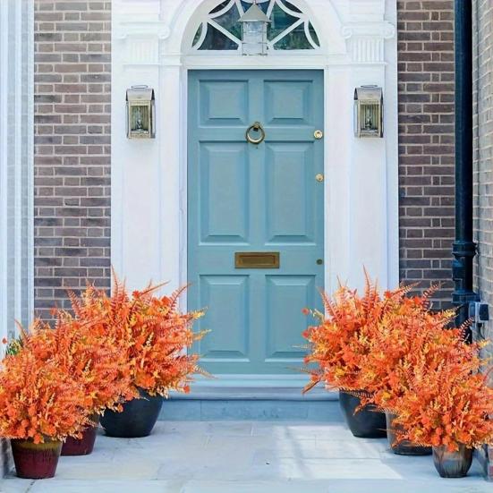 Autumn Artificial Flowers Outdoor Fake Plants UV Resistant Faux Flower In Bulk for Hanging Planters Porch Garden Vase Window Box