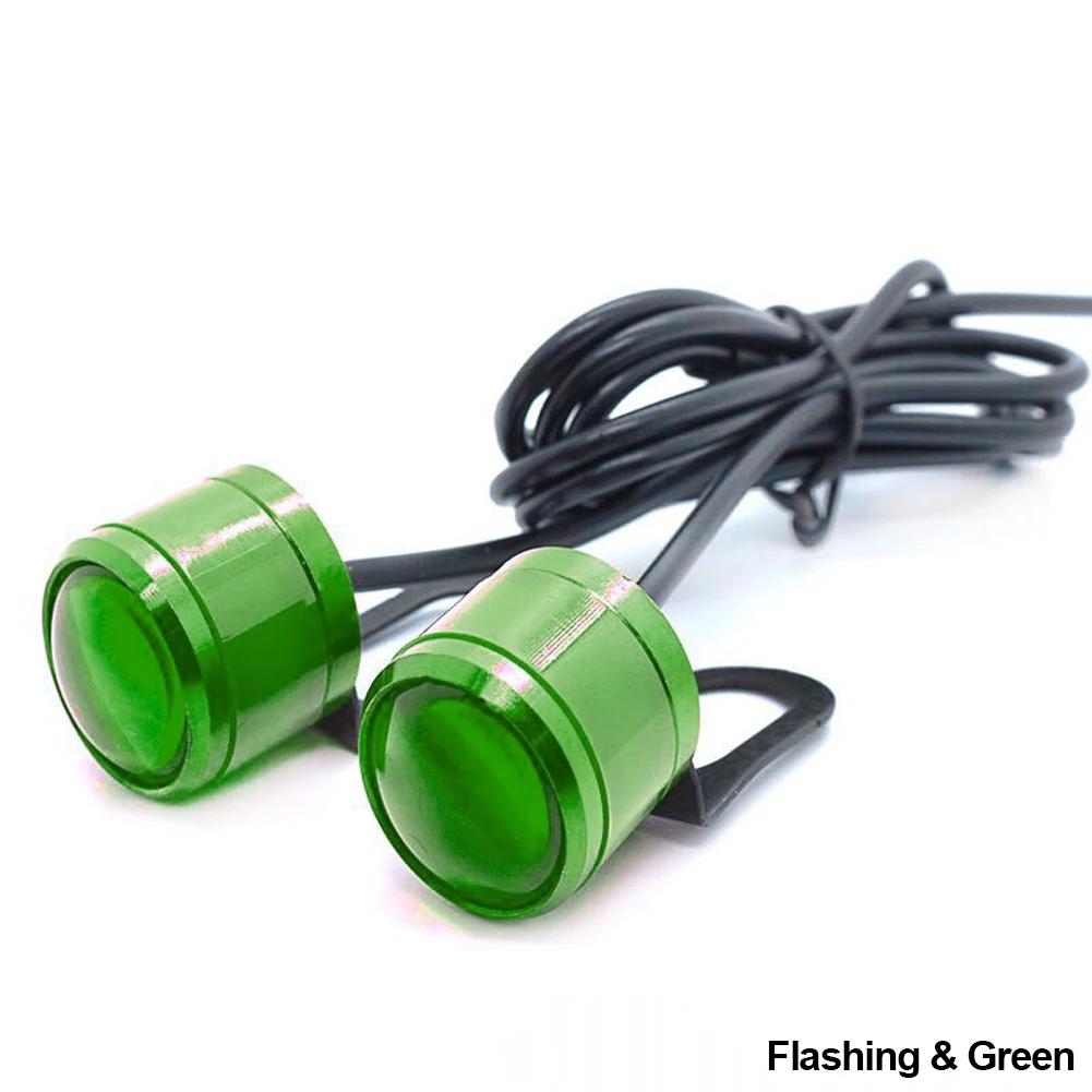 2PCS Motorcycle Strobe Led 5w led eagle eye flashing Light 7Colors With Brackets Daytime Running Lights For Spotlight DC12V