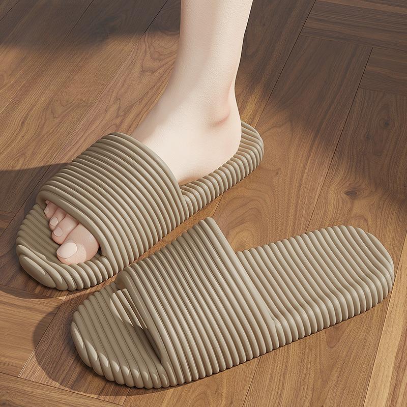 Striped Bathroom Slippers for Women, Summer Household Bathroom Anti-slip, Men's Indoor Household Cool Slippers for Women