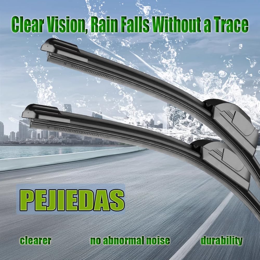 OEM Quality Front Wiper Blades, Replacement For 1995-2004 Toyota Tacoma/ 1984-2002 Toyota 4Runner, OE Original Style (17 Inch + 17 Inch Front Wiper