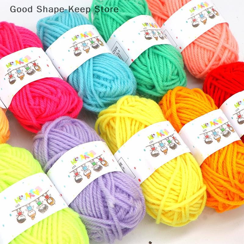12Pcs Soft Warm DIY Cotton Wool Yarn Fine Quality Hand-Knitting Thread for Handmade Crochet Wool Warmth Hand-Knitting Thread
