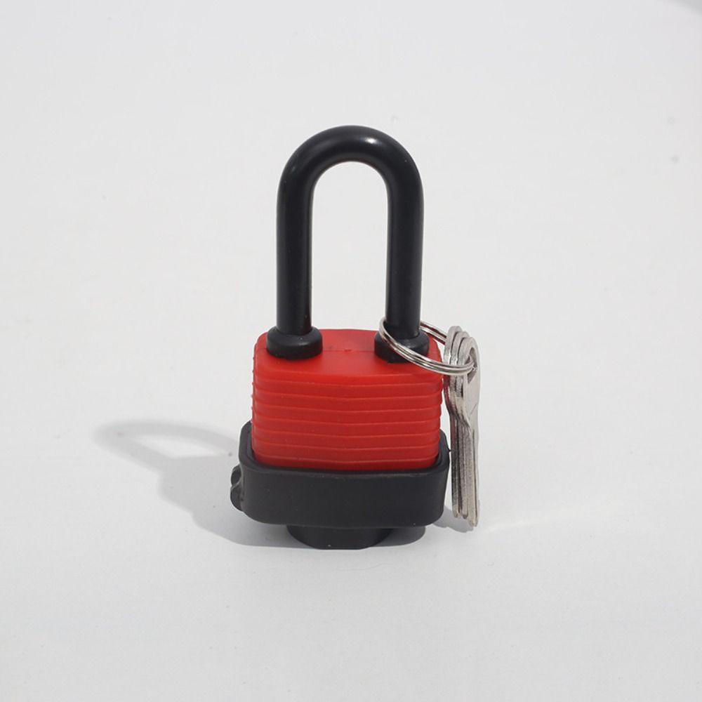 38.8/22.7/58.9mm Long/Short Shackle Red Daily Lock Key Laminated Steel Padlock  Indoor