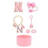7pcs Cup Accessories Set for Stanley 30oz 40oz Tumbler Straw Cover Cap Boot Spill Proof Stopper Letter Keychain Charm Sticker