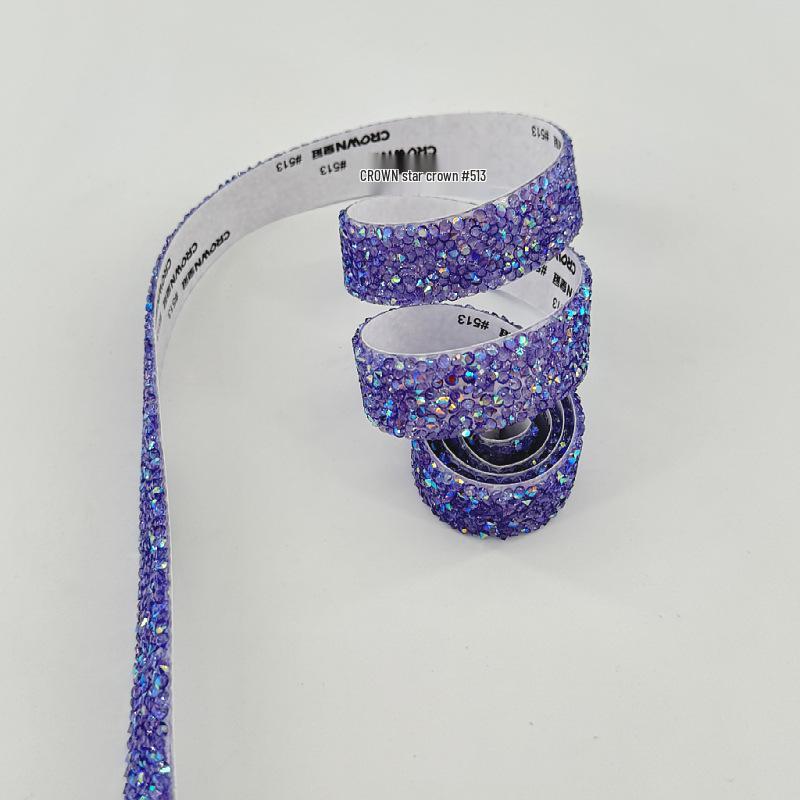 Eco-Friendly Colorful Resin Rhinestone Strips - Self-Adhesive Hotfix for DIY Crafts & Clothing Accessories