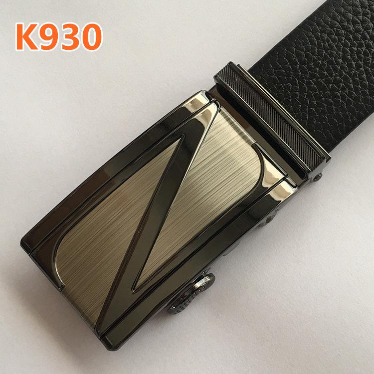 Men'S Belt First Layer Cowhide Automatic Buckle Leather Belt Business Leather Belt Men'S