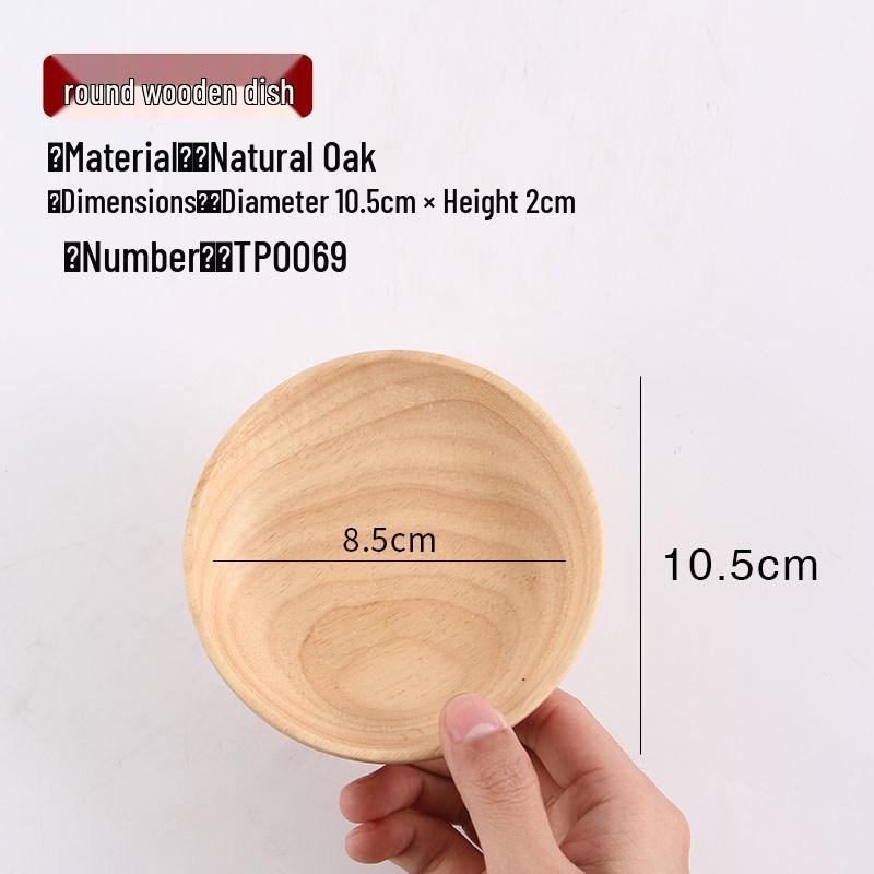 Japanese-Style Solid Wood Rectangular Tea and Cake Tray